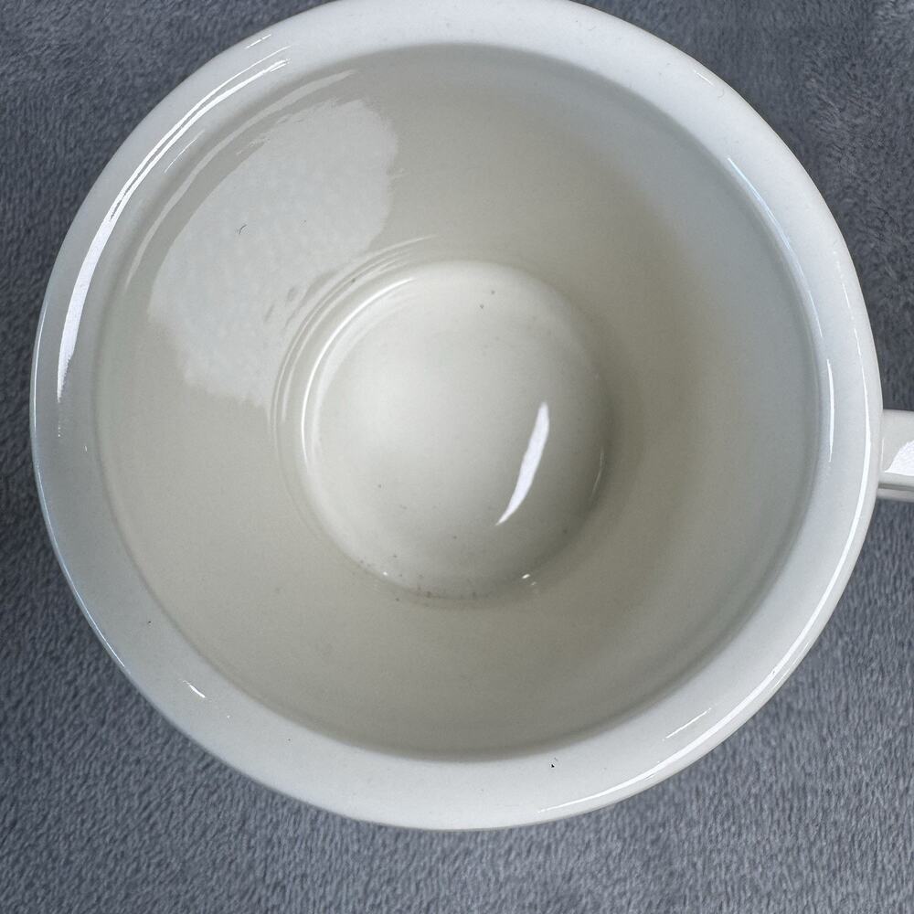 G~ Anthropology Mug Letter Initial White Black Footed - Picture 4 of 6